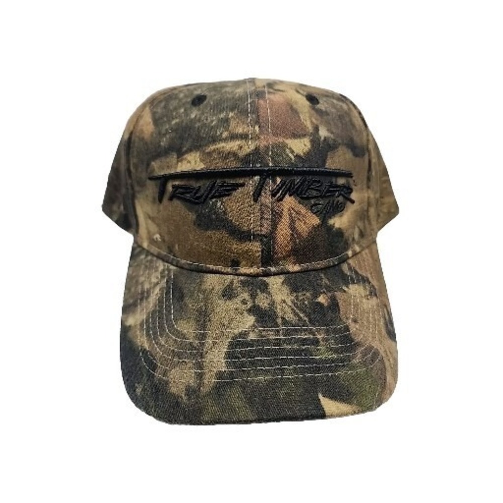 Vintage True Timber Trucker Camo Hunting Outdoor Hat Ball Cap Embroidered Brown